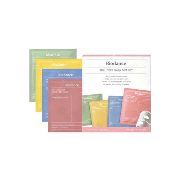 Real Deep Mask Gift Set - 4 Masks for Pore Care, Hydration, Calming and Dark Spot Treatment